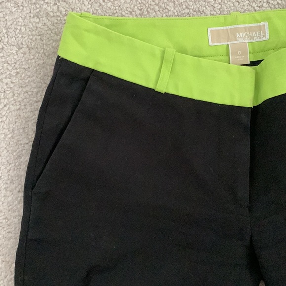 Michael Kors Black & Green Cropped Pants - Picture 3 of 5